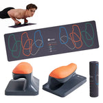 Ergonomic Push Up Bars And Training Mat
