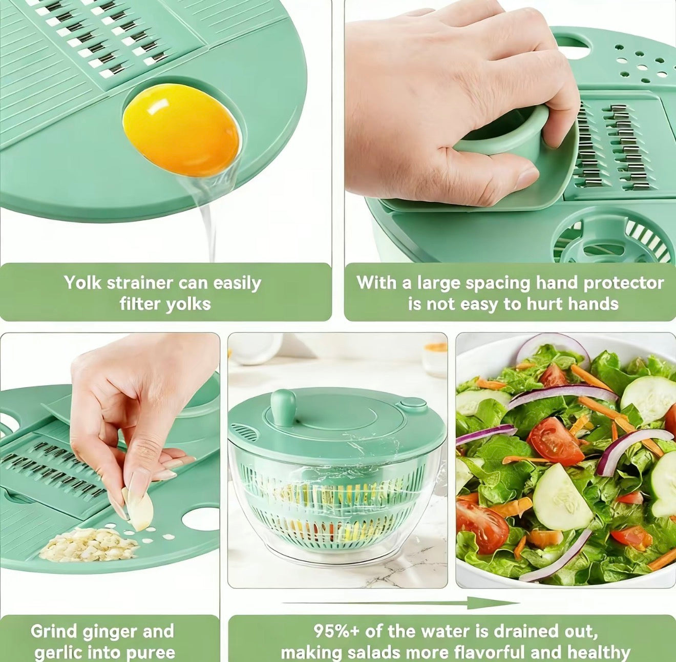 FreshPrep 3-in-1 Salad Spinner Set