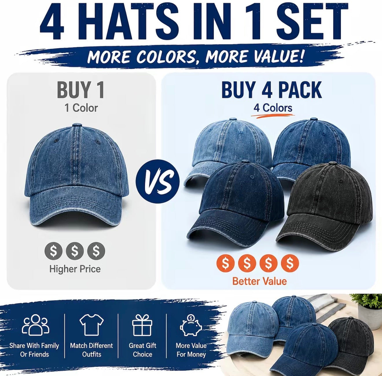 DenimDay Cap Set