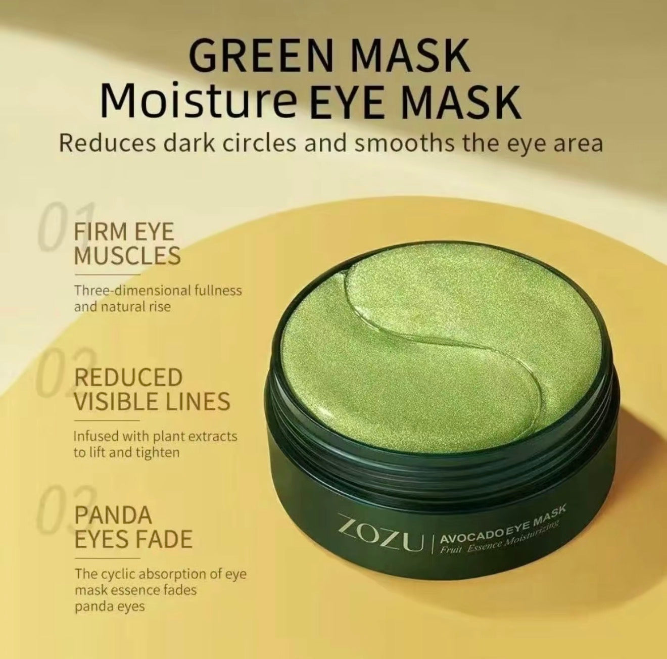AvocadoGold Dual Eye Masks
