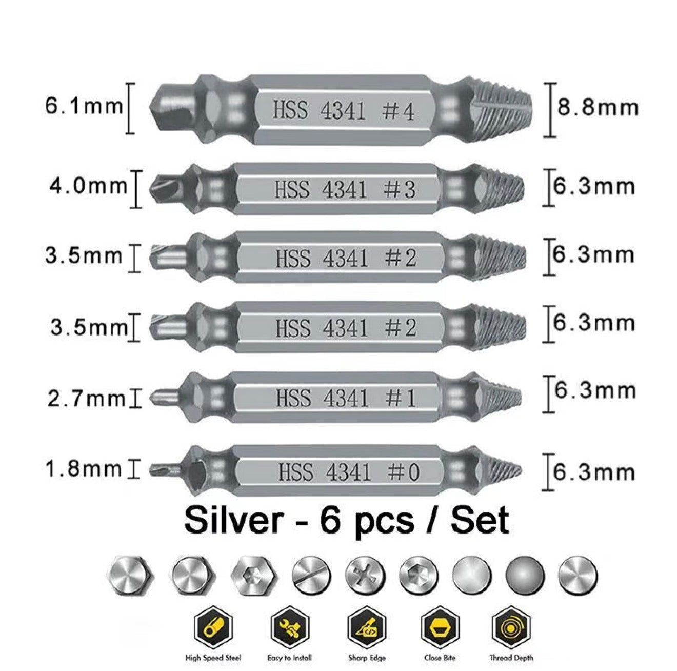 BoltOut Screw Extractor Set