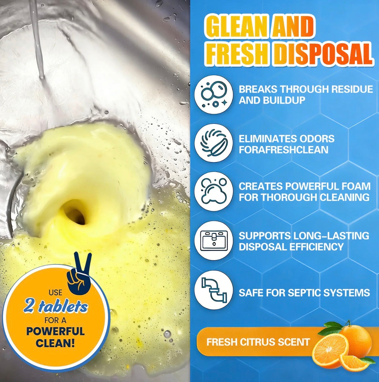 FreshSink Disposal Cleaner Tablets