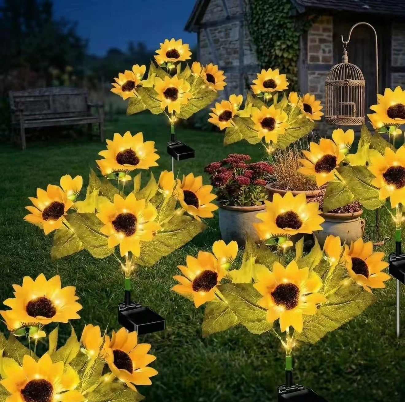 SunGlow Solar Sunflower Garden Lights