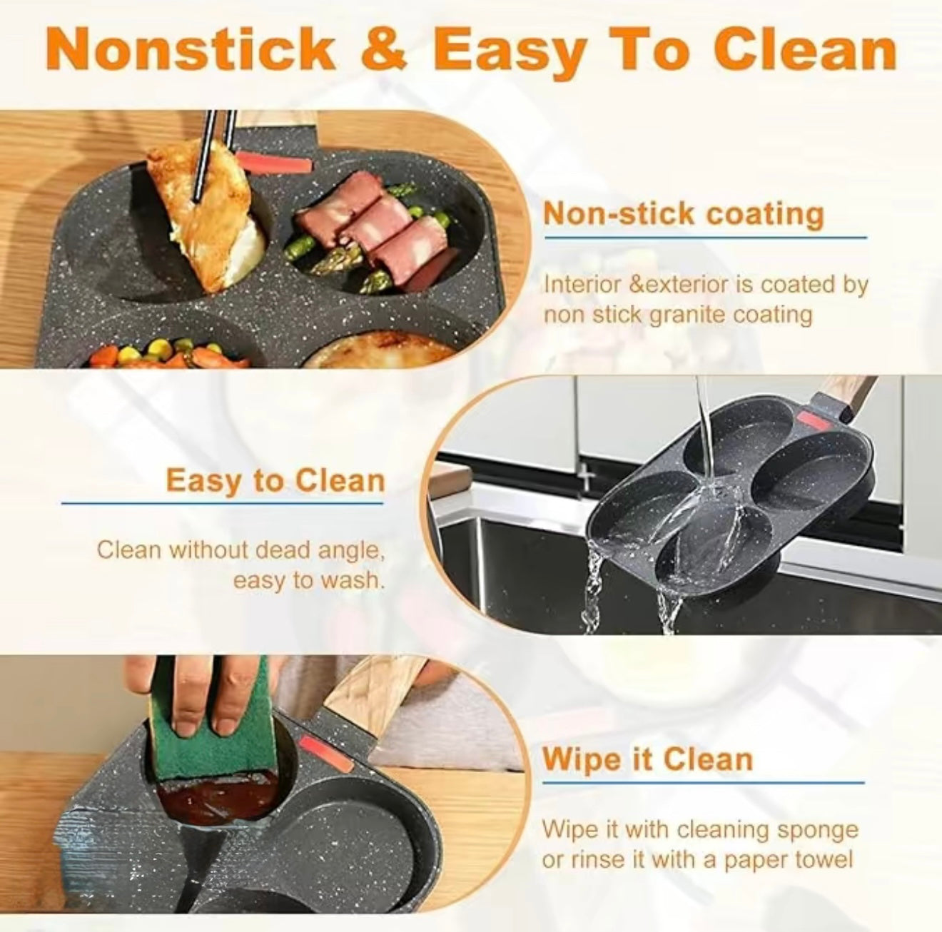 EggMaster 4-Cup Fry Pan