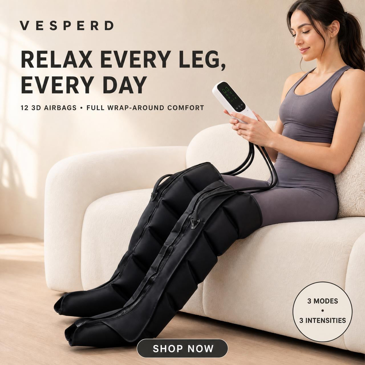 Vesperd LegWave Pro Massager Kit